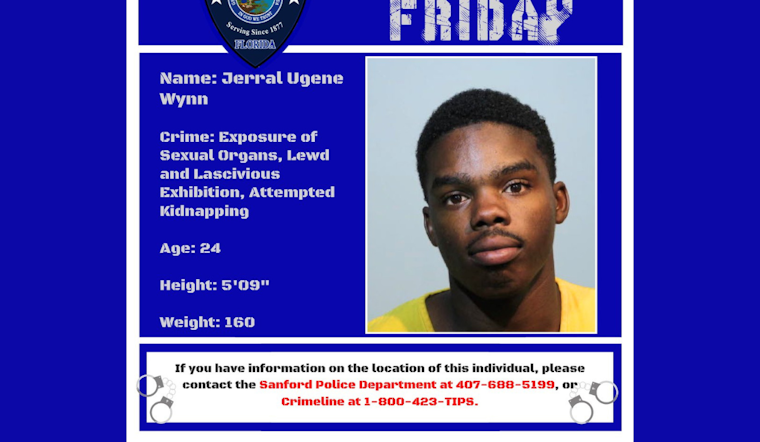Sanford Police Seek Public's Help to Locate Suspect Jerral Wynn on Kidnapping and Lewd Charges