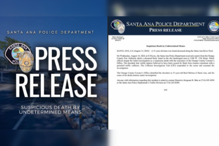 Santa Ana Police Probe Suspicious Death of Local Man Found on River Trail