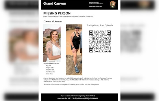 Search Underway for Gilbert Woman Missing After Grand Canyon Flash Flood