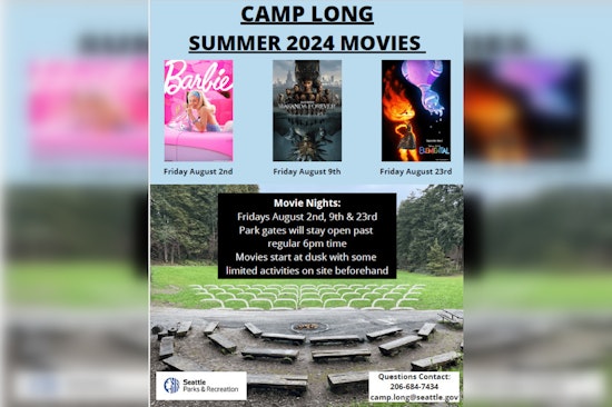 Seattle's Camp Long Unveils Free Outdoor Movie Series for August Evenings