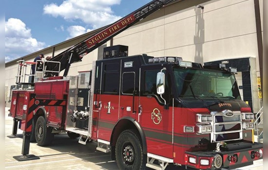 Seguin Fire Department Celebrates New Ladder Truck with Traditional "Push-In" Ceremony
