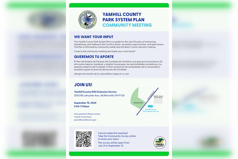 Shape the Future of Yamhill Parks, County Seeks Public Input at Upcoming Community Meeting in McMinnville