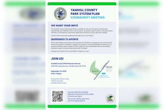 Shape the Future of Yamhill Parks, County Seeks Public Input at Upcoming Community Meeting in McMinnville