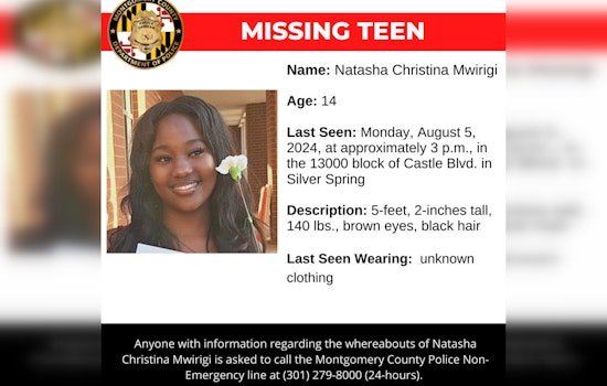 Silver Spring Community Urged to Aid in Search for Missing Teen Natasha Mwirigi