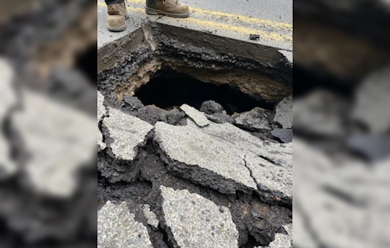 Sinkhole Prompts Closure of N.E. Mershon Road in Multnomah County, Disrupting Local Commute