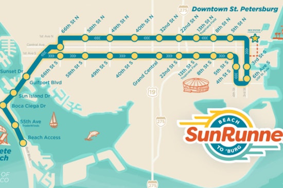 St. Petersburg's SunRunner Expansion New Station to Enhance Downtown Pier Accessibility by 2024