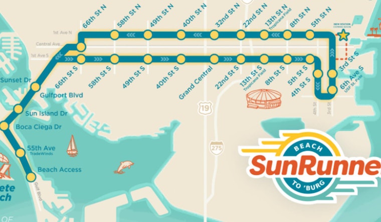 St. Petersburg's SunRunner Expansion New Station to Enhance Downtown Pier Accessibility by 2024