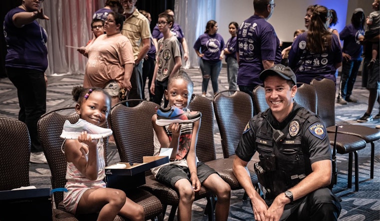 Step N2 Success, Round Rock Police Fit 800+ Students with New Shoes in Community Unity Event