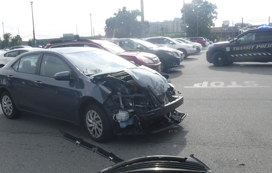 Suspended License Holder Summonsed After Collision at MBTA Wellington Lot
