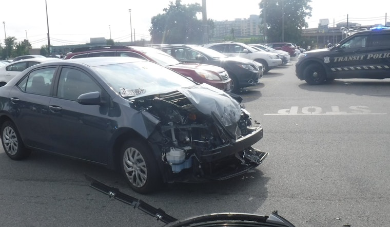 Suspended License Holder Summonsed After Collision at MBTA Wellington Lot