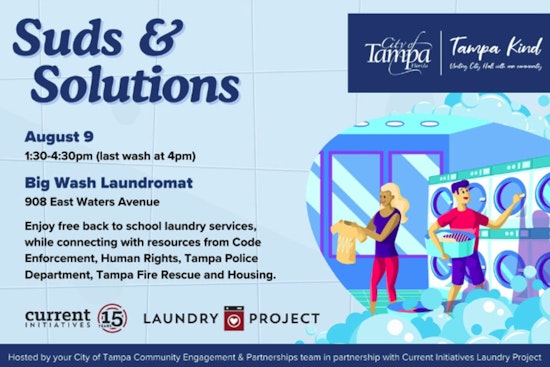 Tampa's "Suds and Solutions" Offers Free Laundry and Access to City Services Ahead of Back-to-School Season
