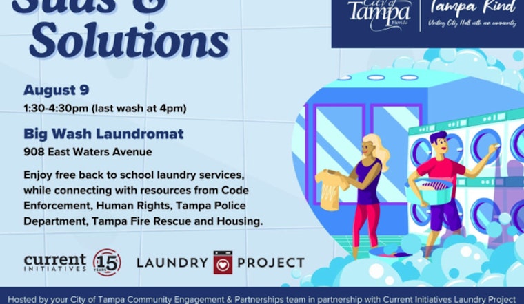 Tampa's "Suds and Solutions" Offers Free Laundry and Access to City Services Ahead of Back-to-School Season