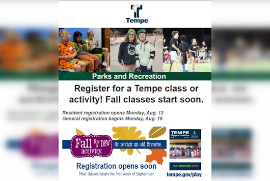 Tempe Unveils Fall Opportunities Brochure, New Classes and Scholarships Offer Enriching Community Engagement