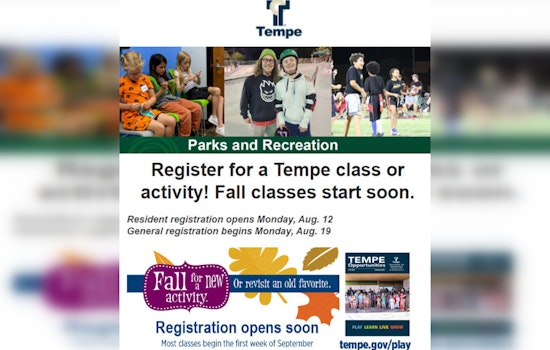 Tempe Unveils Fall Opportunities Brochure, New Classes and Scholarships Offer Enriching Community Engagement