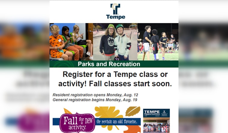 Tempe Unveils Fall Opportunities Brochure, New Classes and Scholarships Offer Enriching Community Engagement