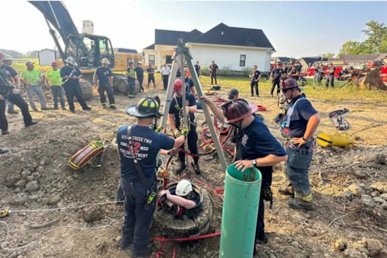 Three Workers Rescued from Manhole in Hancock County, One Hospitalized After Emergency Response
