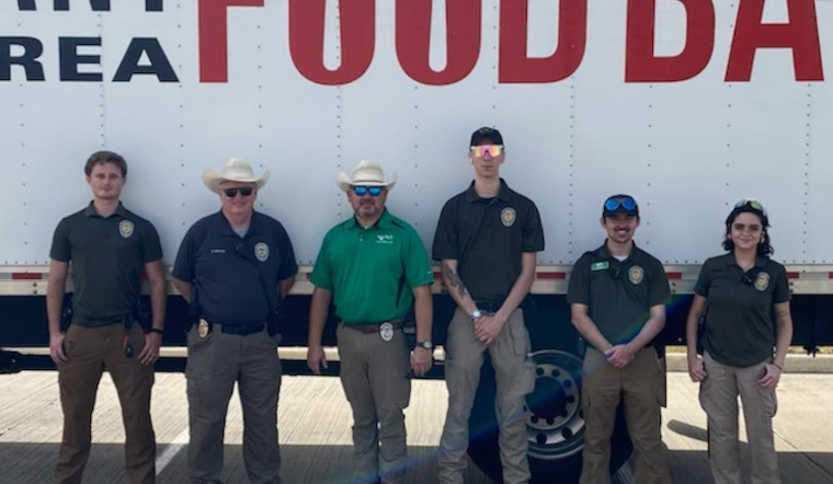 University of North Texas Police Step Up to Combat Food Insecurity at Tarrant Area Food Bank Event