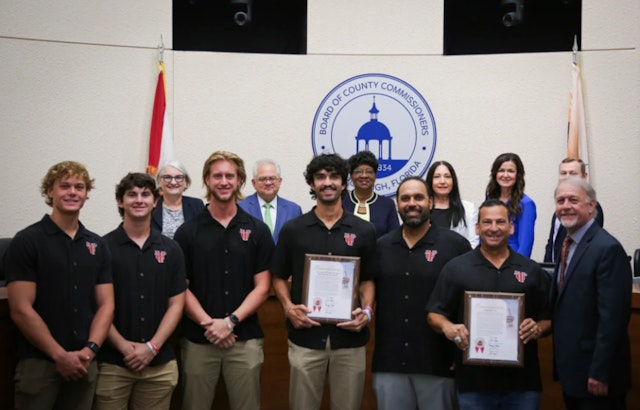 University of Tampa Spartans Celebrated by Hillsborough County for Ninth NCAA Division II Baseball Title