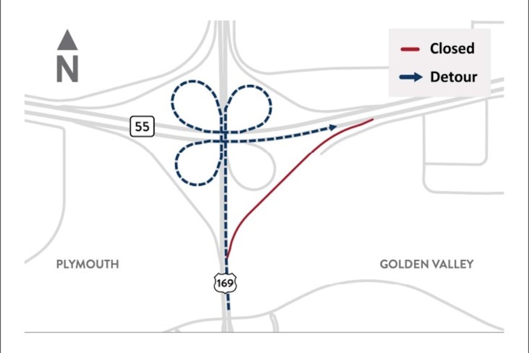 Upcoming Hwy 55 and 169 Ramp Closures in Plymouth and Golden Valley to Affect Commutes