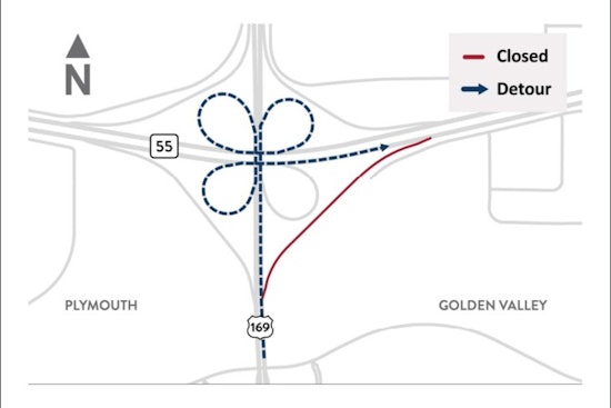 Upcoming Hwy 55 and 169 Ramp Closures in Plymouth and Golden Valley to Affect Commutes