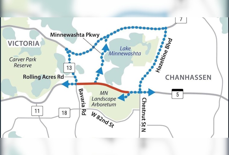 Upcoming Road Closure Alert, MN Hwy. 5 in Chanhassen/Victoria to Shut Down Aug 12-18