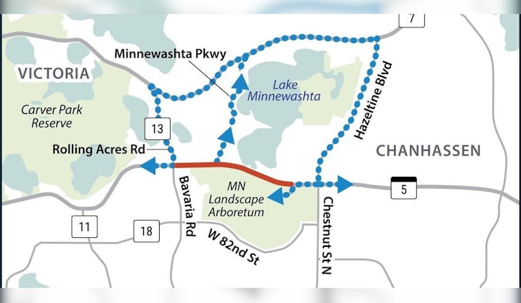 Upcoming Road Closure Alert, MN Hwy. 5 in Chanhassen/Victoria to Shut Down Aug 12-18