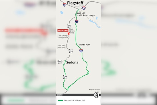 Upcoming SR 89A Closures in Oak Creek Canyon for Rockfall Mitigation Project