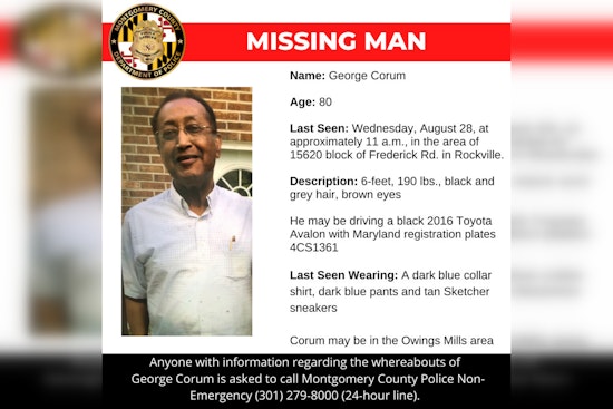 Urgent Search for Missing 80-Year-Old Man in Silver Spring, Montgomery County Police Seek Public's Assistance