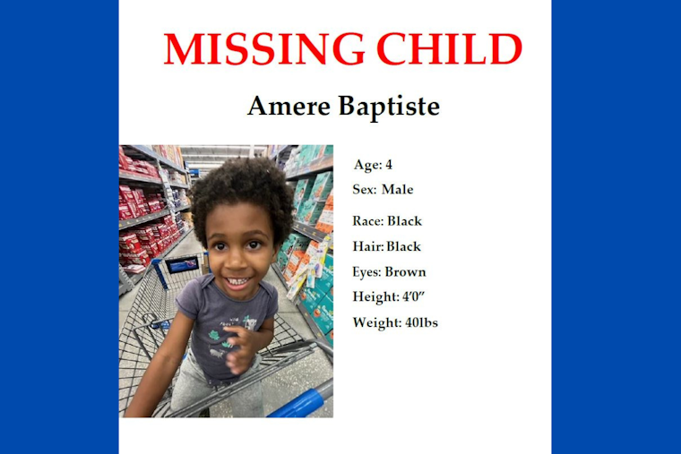Urgent Search Underway for Missing 4-Year-Old Amere Baptiste in Orange County