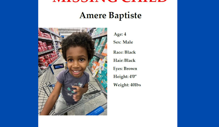 Urgent Search Underway for Missing 4-Year-Old Amere Baptiste in Orange County