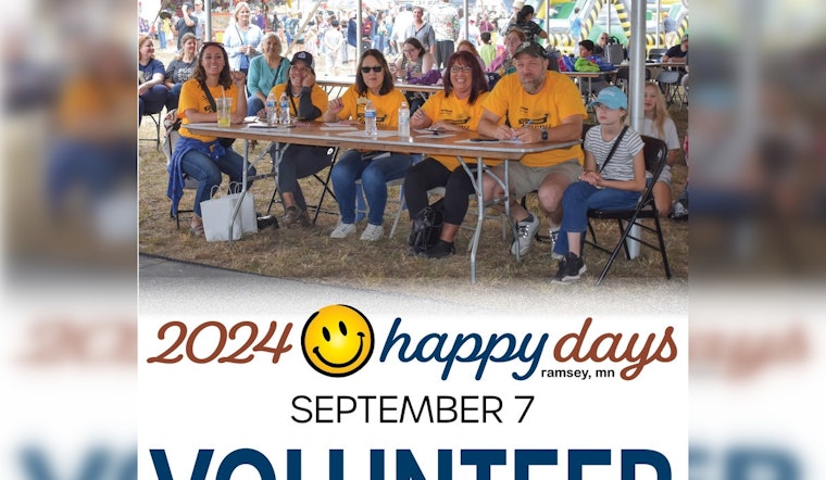 Volunteers Wanted, Join the Festivities at Ramsey's Happy Days Festival