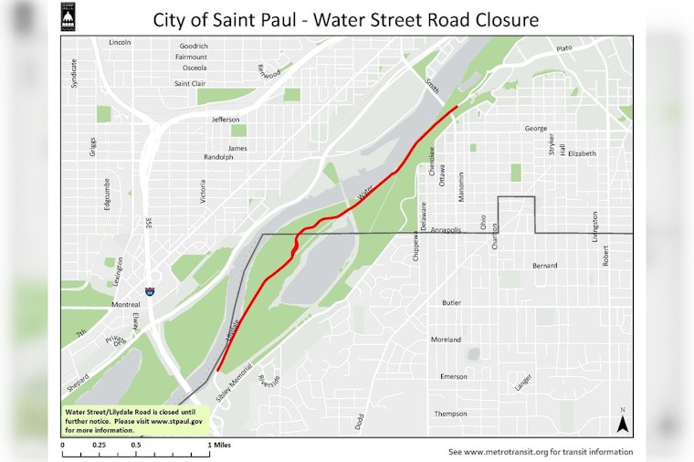 Water Street/Lilydale Road in Saint Paul Reopens After Weeks of Flood-Related Closure