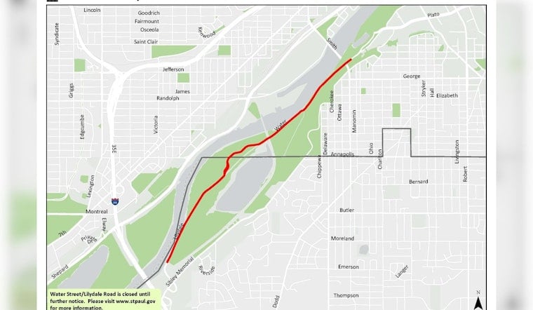 Water Street/Lilydale Road in Saint Paul Reopens After Weeks of Flood-Related Closure
