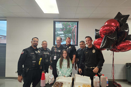 Young Community Member Joins Argyle ISD Police for Donut Breakfast Event in Support of Local Hero