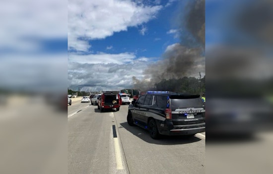 18-Wheeler Blaze Shuts Down US Highway 59 in Montgomery County After Fatal Collision