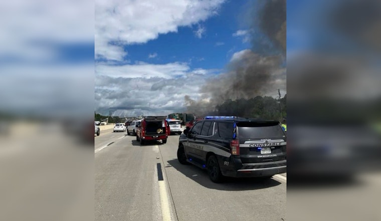 18-Wheeler Blaze Shuts Down US Highway 59 in Montgomery County After Fatal Collision
