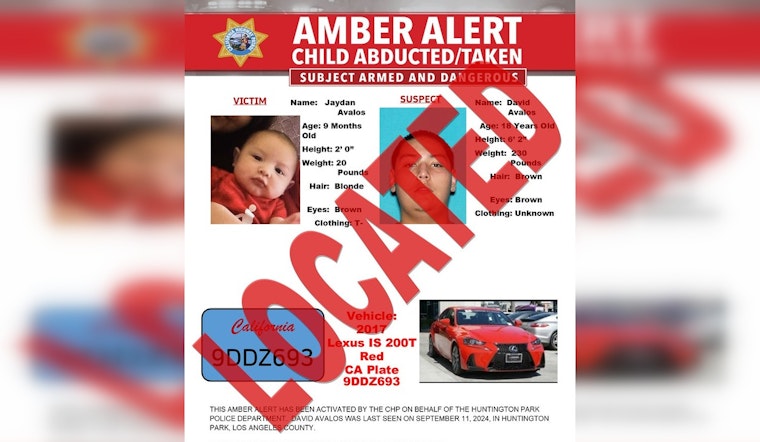 Amber Alert for Abducted 9-Month-Old in Huntington Park Ends in Child Recovery, Suspect's Whereabouts Still Unknown