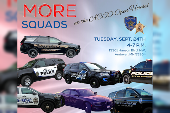 Anoka County Sheriff's Office Welcomes Community to Open House with Food and Fun on September 24th
