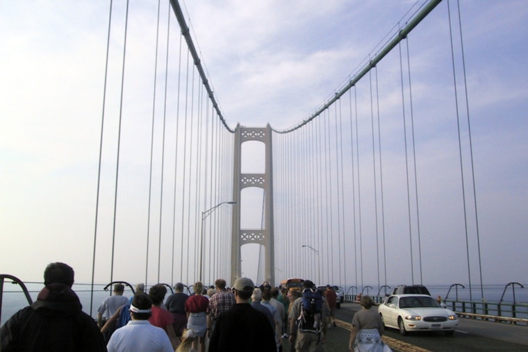 Approximately 30,000 People Join the Mackinac Bridge Walk Tradition in Michigan