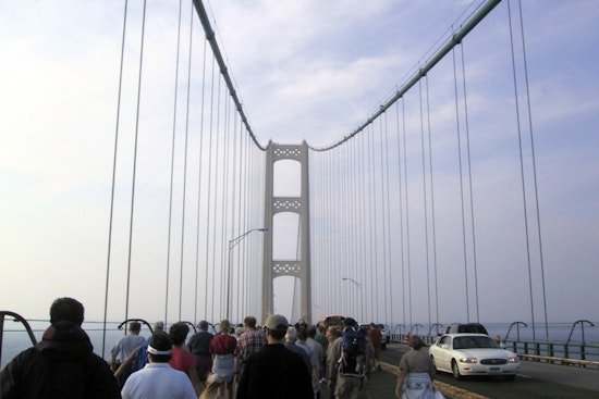 Approximately 30,000 People Join the Mackinac Bridge Walk Tradition in Michigan