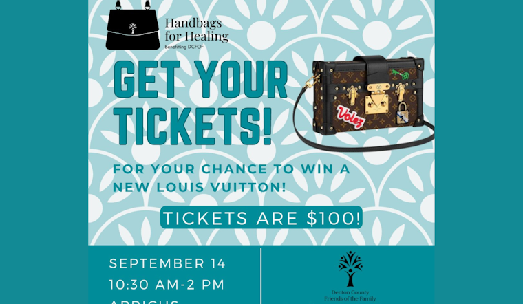 Argyle PD Chief Turns Handbag Model for Bingo Event Supporting Denton County Friends Of The Family
