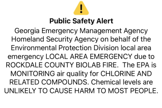 Atlanta Fire Rescue Department Monitors Air Quality as Conyers Fire Odor Permeates City