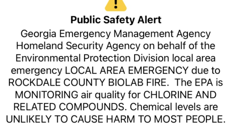Atlanta Fire Rescue Department Monitors Air Quality as Conyers Fire Odor Permeates City