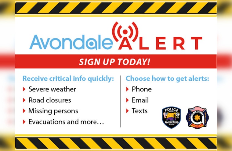 Avondale to Conduct Comprehensive Test of Emergency Alert System on September 25