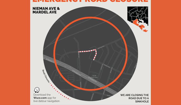 Baltimore Commuters Rerouted After Sinkhole Appears at Mardel and Nieman Avenue