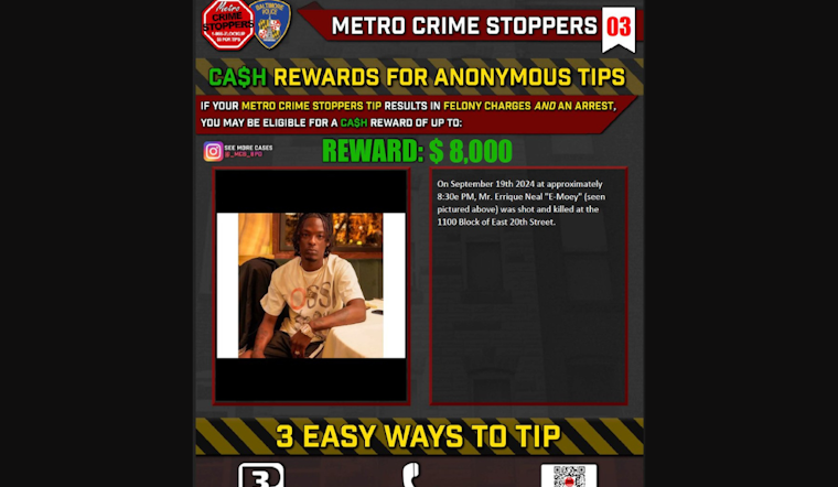 Baltimore Police Seek Public Help to Find Suspect in Errique Neal's Unsolved Homicide Case