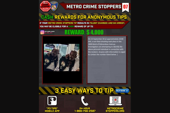 Baltimore Police Seek Public Help to Identify Suspect in Edmondson Avenue Shooting, Up to $4,000 Reward Offered