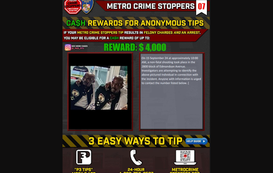 Baltimore Police Seek Public Help to Identify Suspect in Edmondson Avenue Shooting, Up to $4,000 Reward Offered