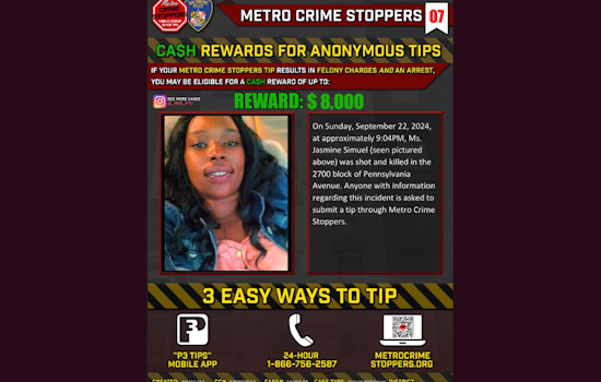Baltimore Police Seek Public Help to Solve the Murder of 33-Year-Old Jasmine Simuel on Pennsylvania Avenue