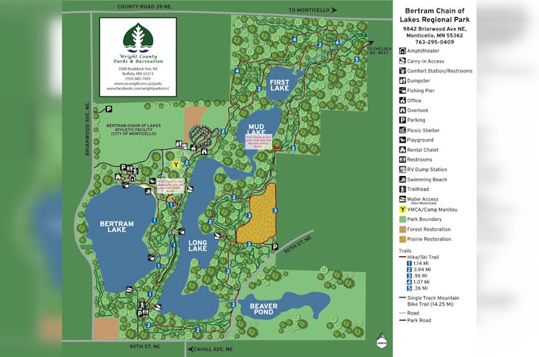 Bertram Chain of Lakes' Trails Partially Closed in Anticipation of Saddle Buster Bike Race